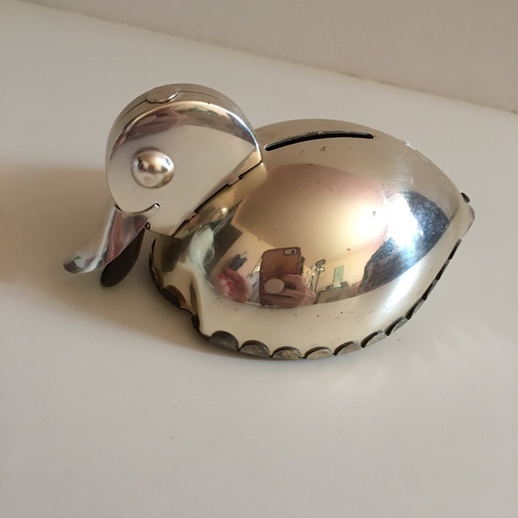 Vintage 40 50 Retro Tin Mid century modern Minimalist Rocking Duck Bank - Picture 10 of 11